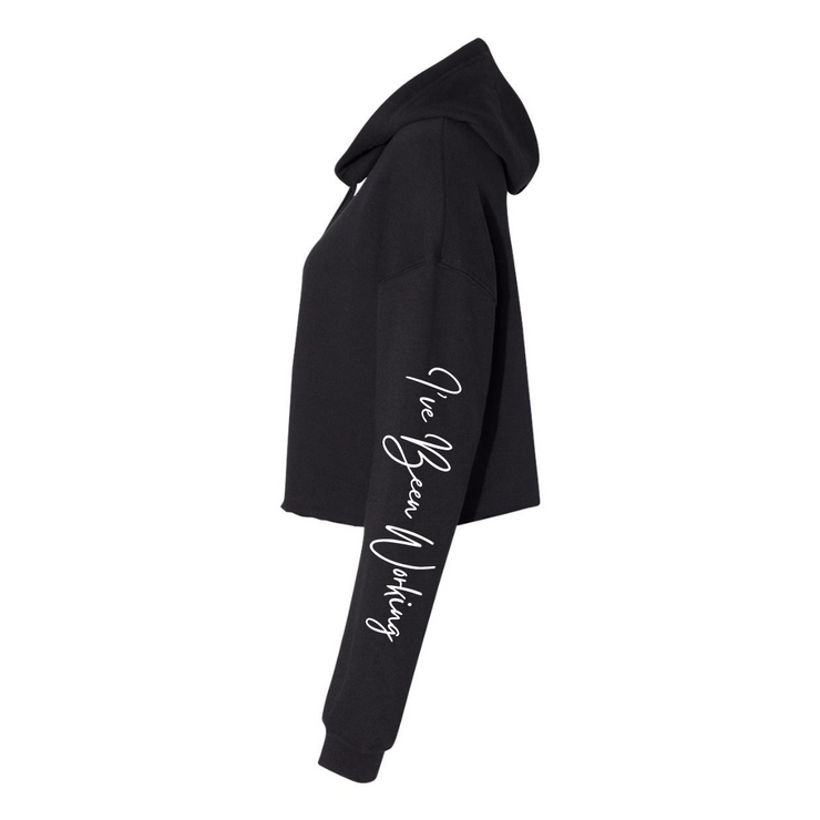 I Told You Black Cropped Hoodie